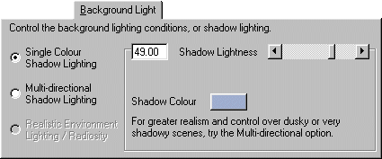 image of background lighting tab