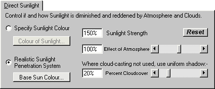 image of direct sunlight tab